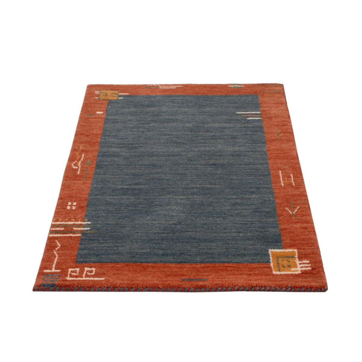 Gabbeh Teppich - Softy - 90 x 60 cm - blau