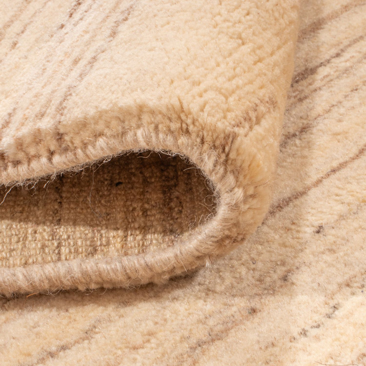 Gabbeh Teppich - Loribaft Perser - 130 x 100 cm - natur