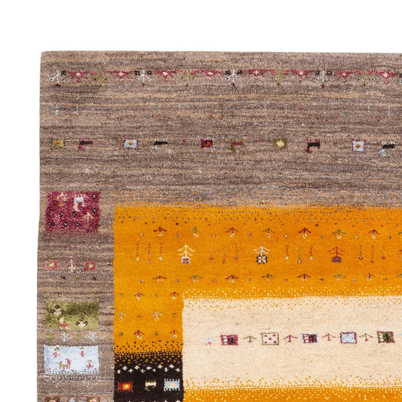 Gabbeh Teppich - Loribaft Indus - 240 x 170 cm - gold
