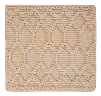 Wollteppich quadratisch  - 48 x 42 cm - beige