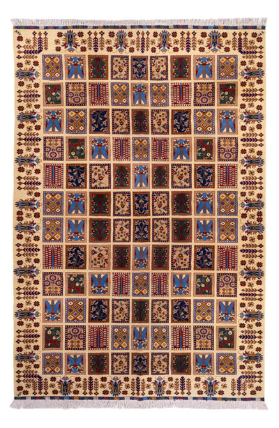 Afghan Teppich 200x296cm - Orientteppich - mehrfarbig