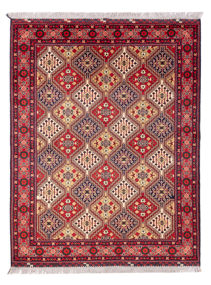 Afghan Teppich - 198 x 152 cm - mehrfarbig