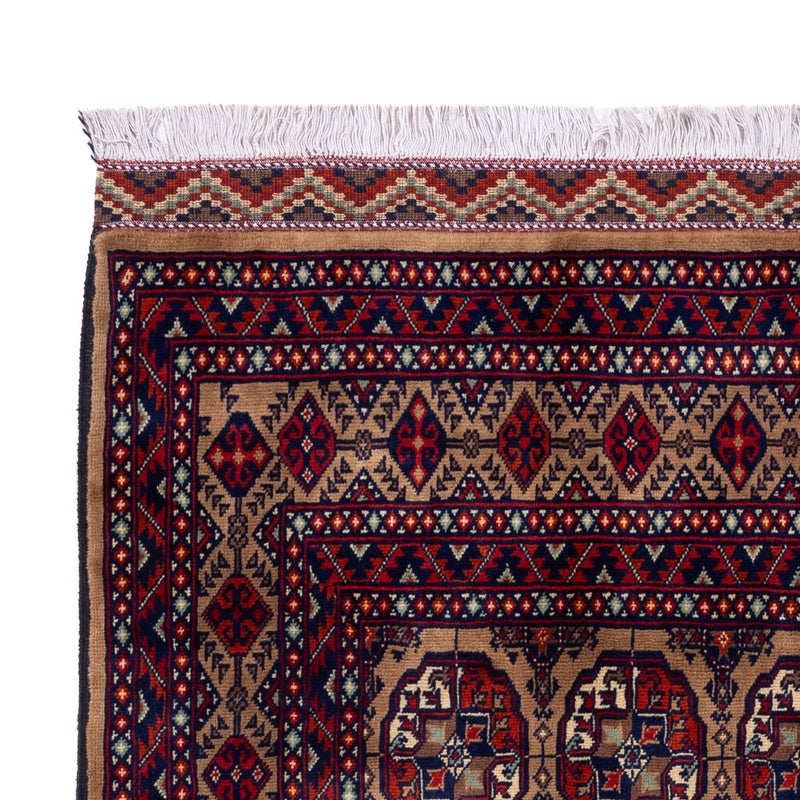 Afghan Teppich - 195 x 148 cm - dunkelbeige