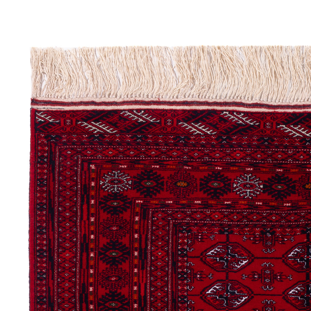 Afghan Teppich - Buchara - 194 x 133 cm - dunkelrot