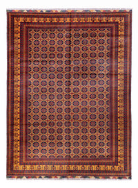 Afghan Teppich - 388 x 286 cm - dunkelbeige