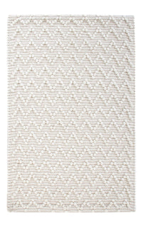 Wollteppich - 94 x 62 cm - hellgrau