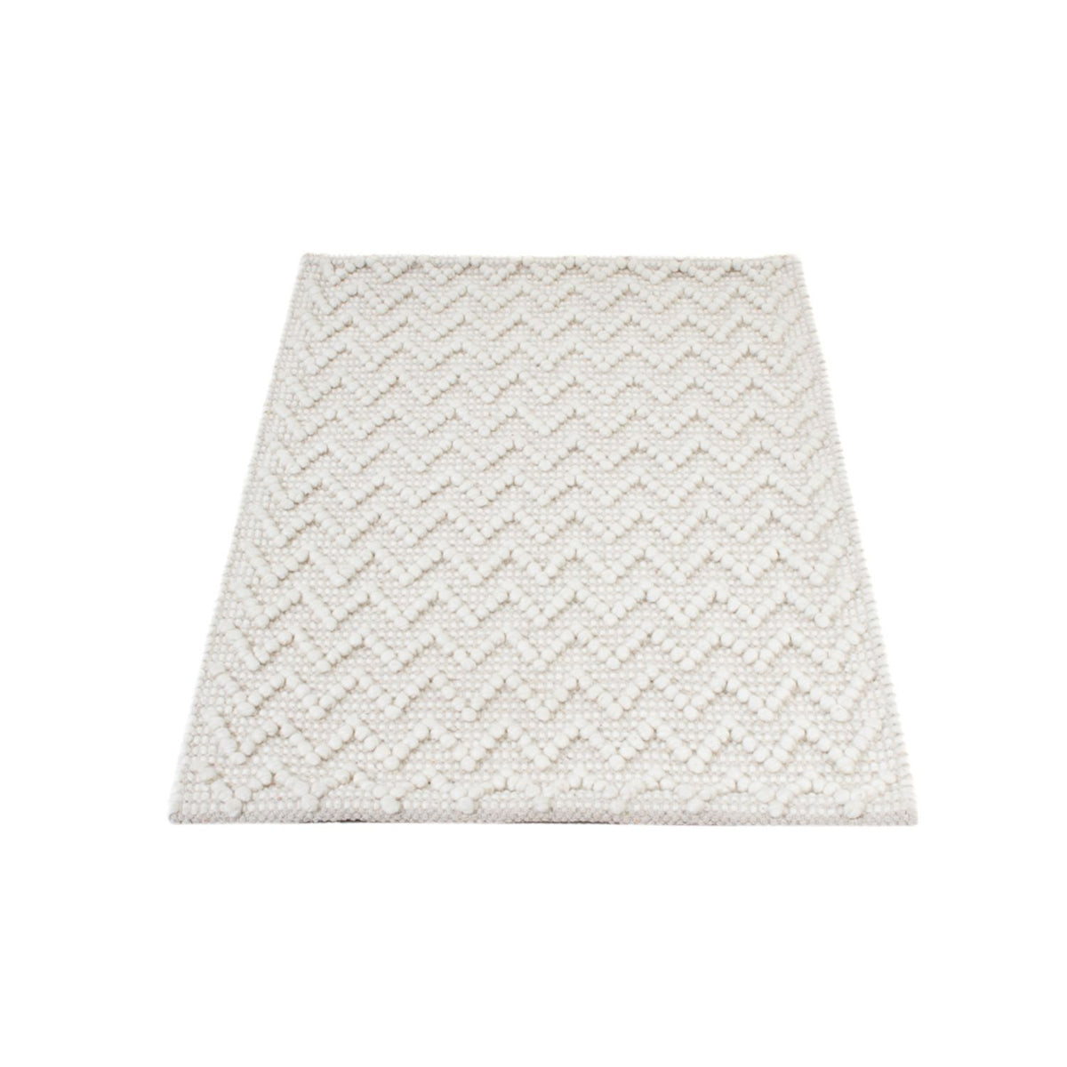 Wollteppich - 94 x 62 cm - hellgrau