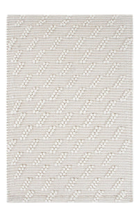 Wollteppich - 95 x 63 cm - hellgrau