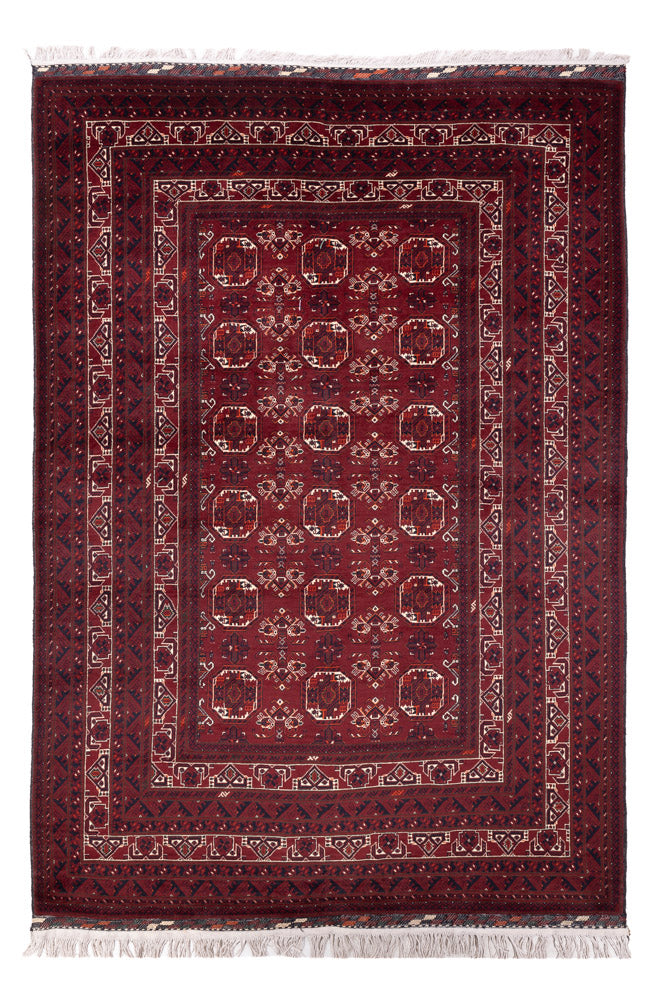 Afghan Teppich - Buchara - 290 x 201 cm - dunkelrot