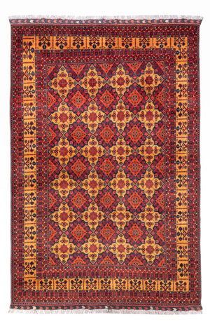 Afghan Teppich - 296 x 197 cm - dunkelbeige