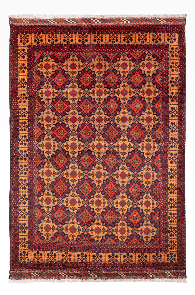 Afghan Teppich - 284 x 199 cm - dunkelbeige
