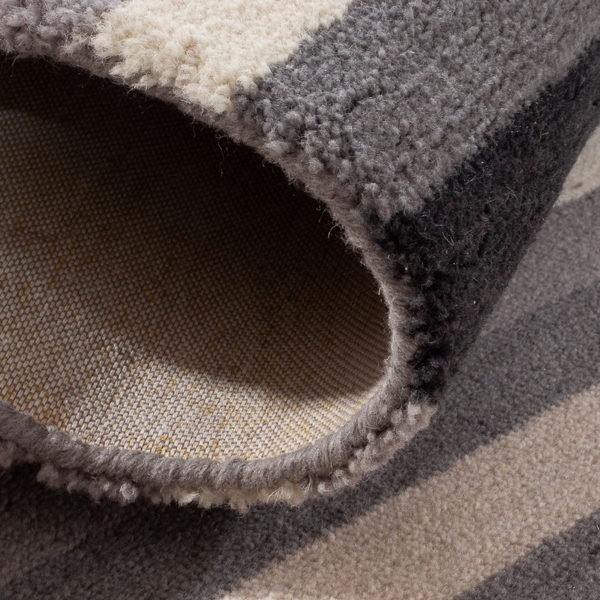 Wollteppich quadratisch  - 150 x 140 cm - mehrfarbig