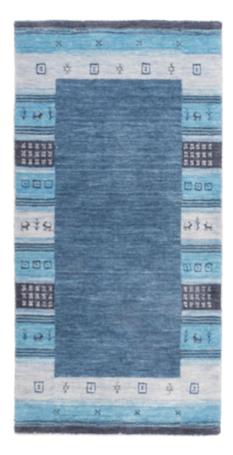 Gabbeh Teppich - Indus - 140 x 70 cm - blau