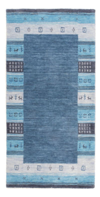Gabbeh Teppich - Indus - 140 x 70 cm - blau