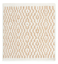 Wollteppich quadratisch  - 35 x 32 cm - beige