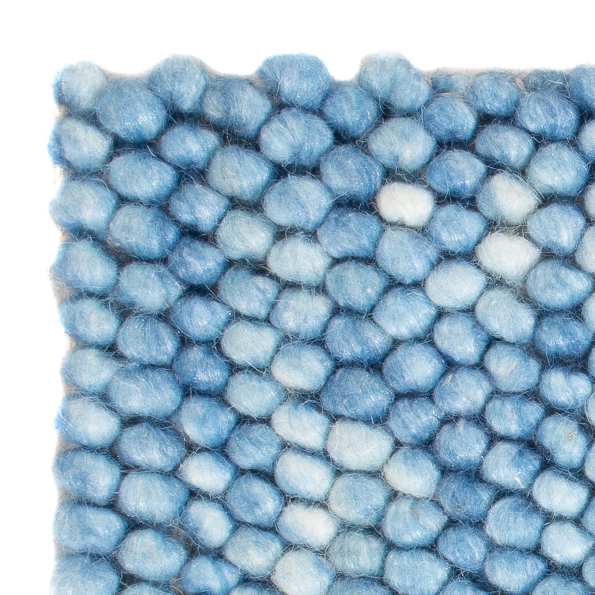 Wollteppich quadratisch  - 25 x 25 cm - hellblau