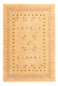 Gabbeh Teppich - Loribaft Softy - 90 x 60 cm - hellbeige