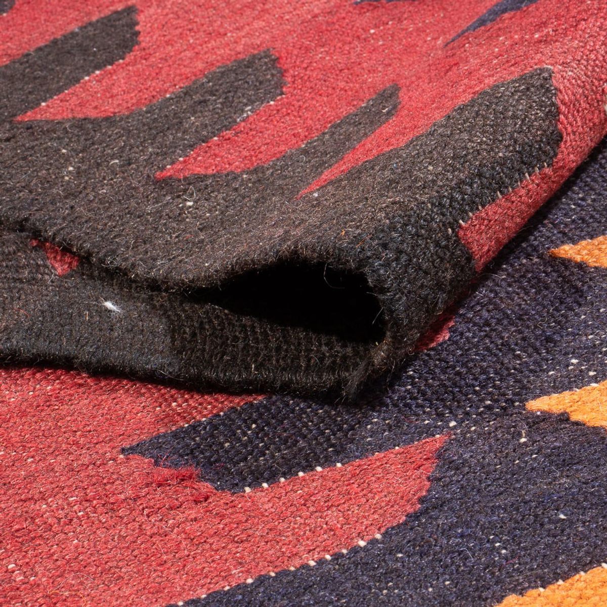 Läufer Kelim - Old - 423 x 140 cm - dunkelrot