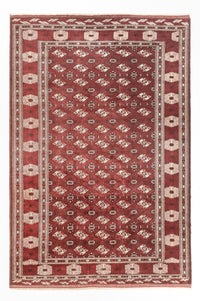 Turkaman Teppich - 380 x 260 cm - dunkelrot