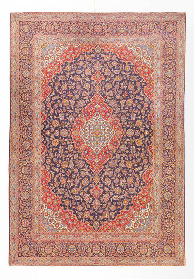 Perserteppich - Keshan - 300 x 395 cm - dunkelblau