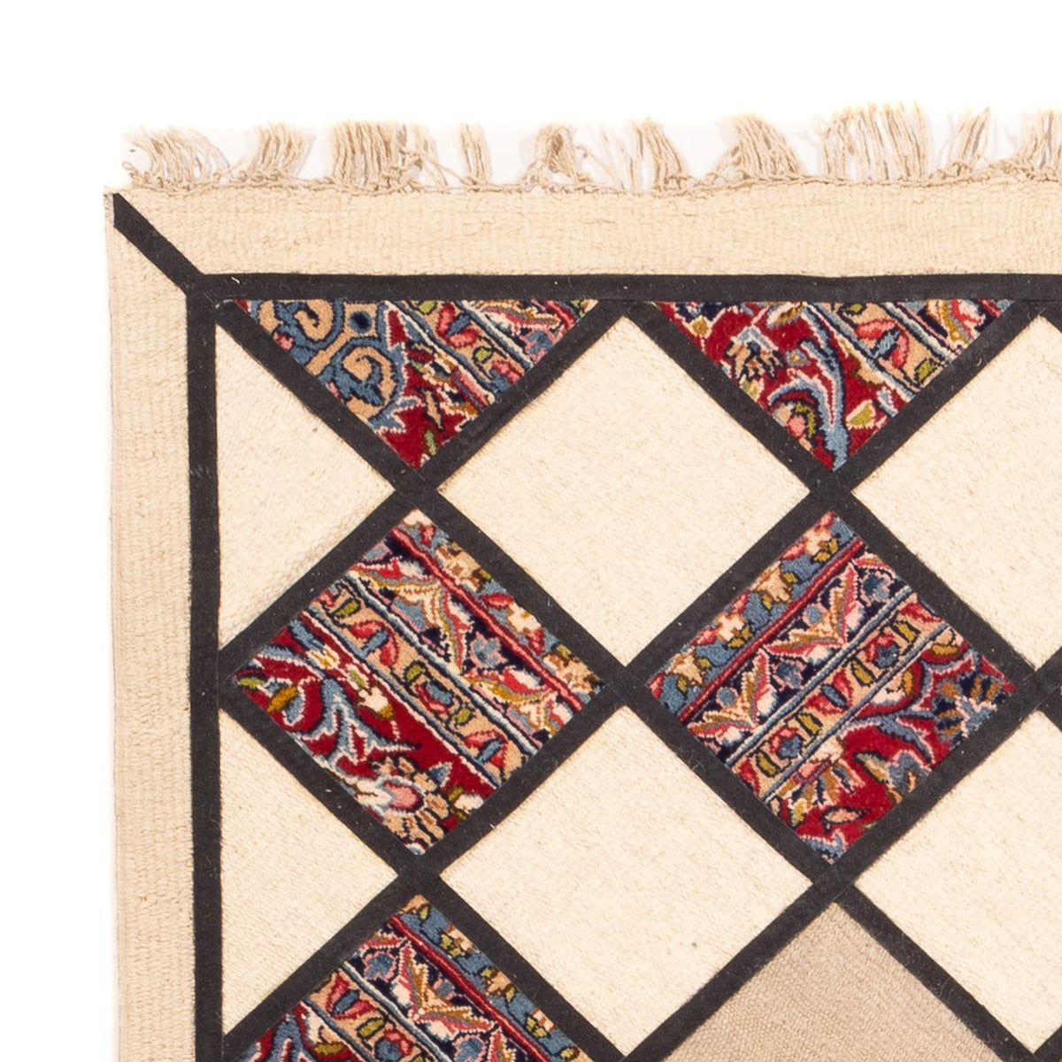 Patchwork Teppich - 200 x 135 cm - mehrfarbig