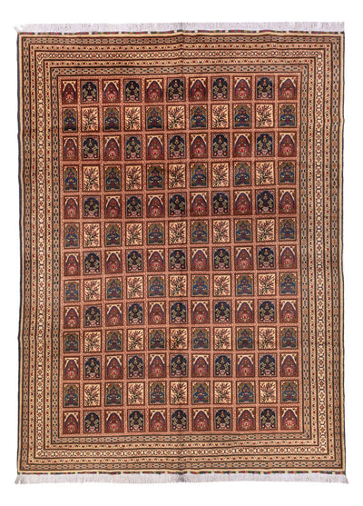 Afghan Teppich 240x339cm - Orientteppich - dunkelbeige