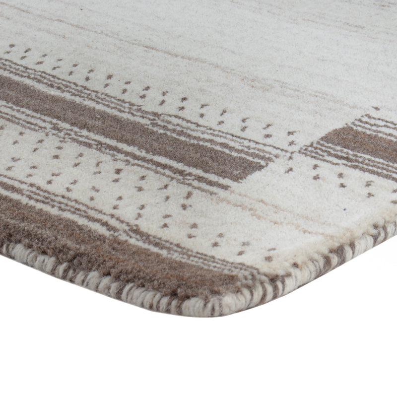 Gabbeh Teppich - Loribaft Softy - 90 x 60 cm - naturweiß