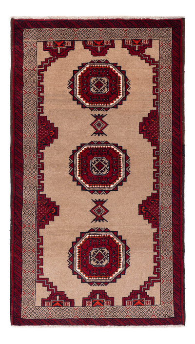Belutsch Teppich 130x177cm - Perserteppich - hellbraun