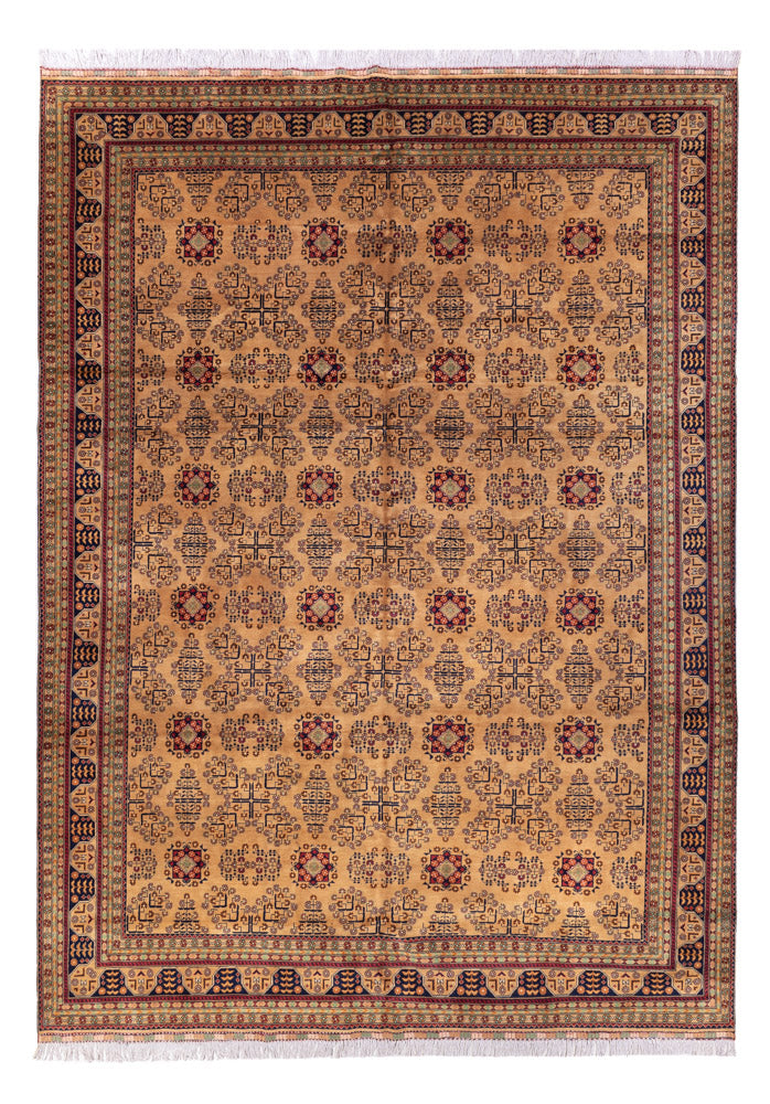 Afghan Teppich - 390 x 290 cm - dunkelbeige