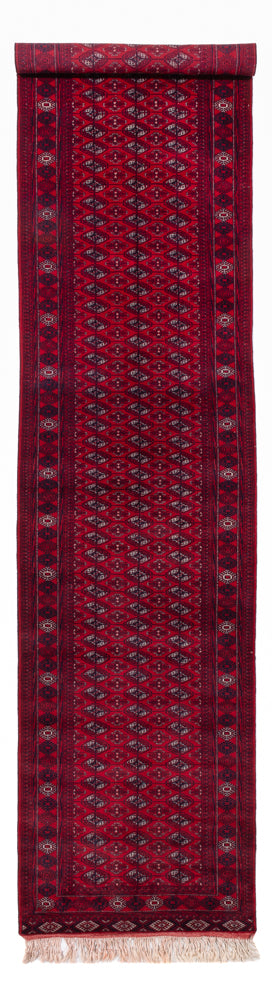 Läufer Afghan - Buchara - 397 x 86 cm - rot