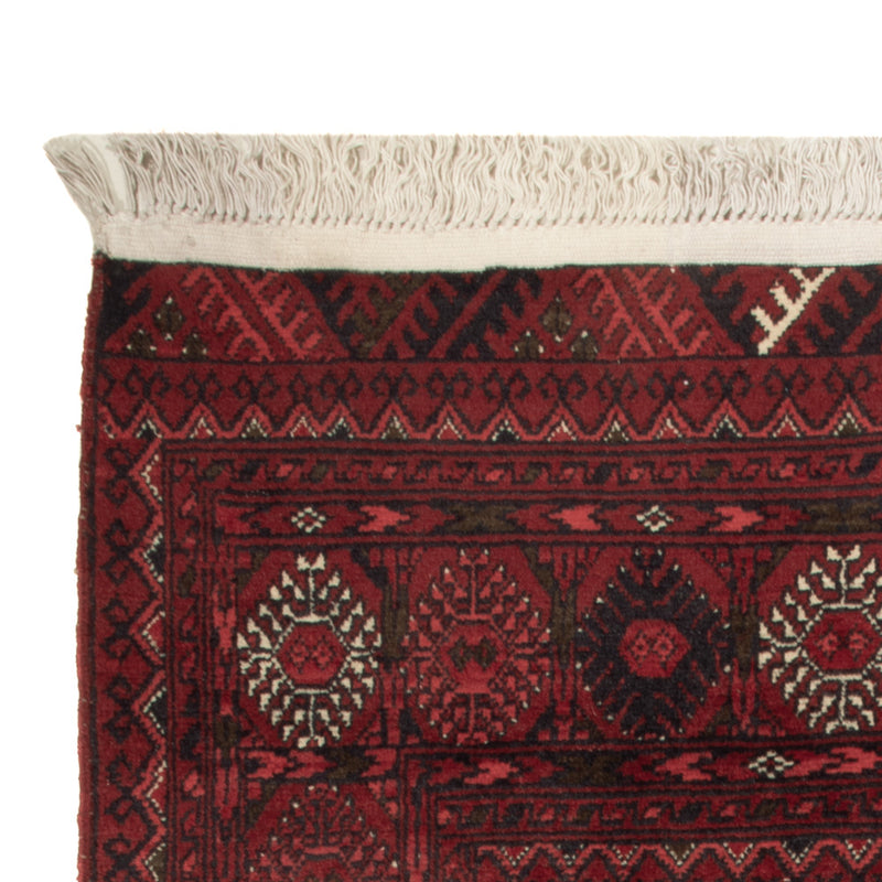 Afghan Teppich - 119 x 77 cm - dunkelrot
