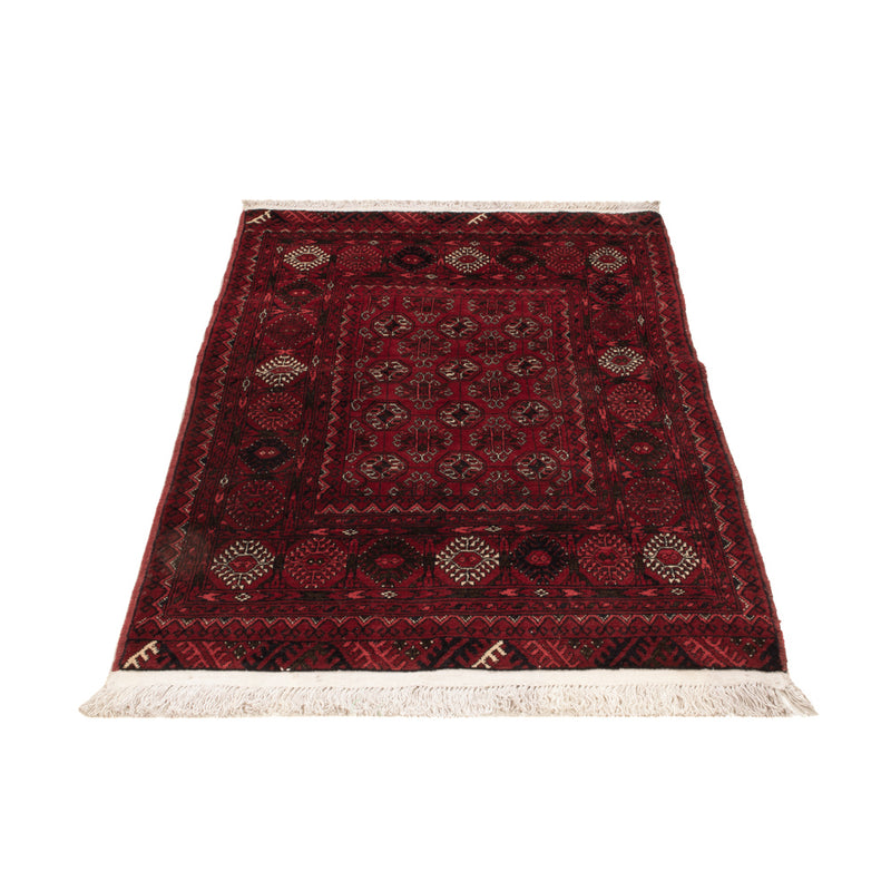 Afghan Teppich - 119 x 77 cm - dunkelrot