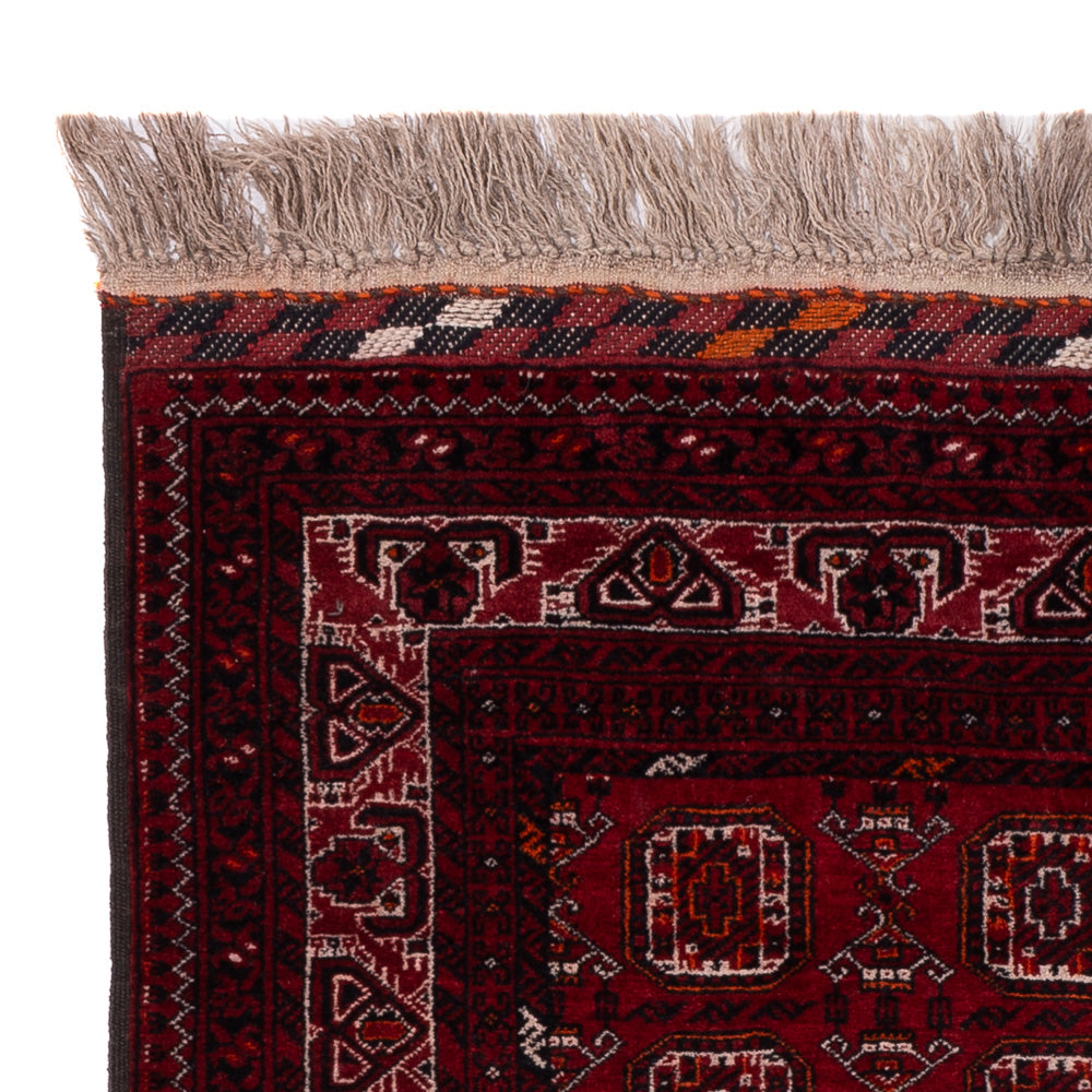 Afghan Teppich - Buchara - 140 x 102 cm - dunkelrot