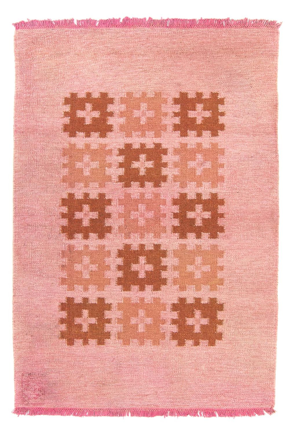 Kelim Teppich - Trendy - 179 x 117 cm - rosa
