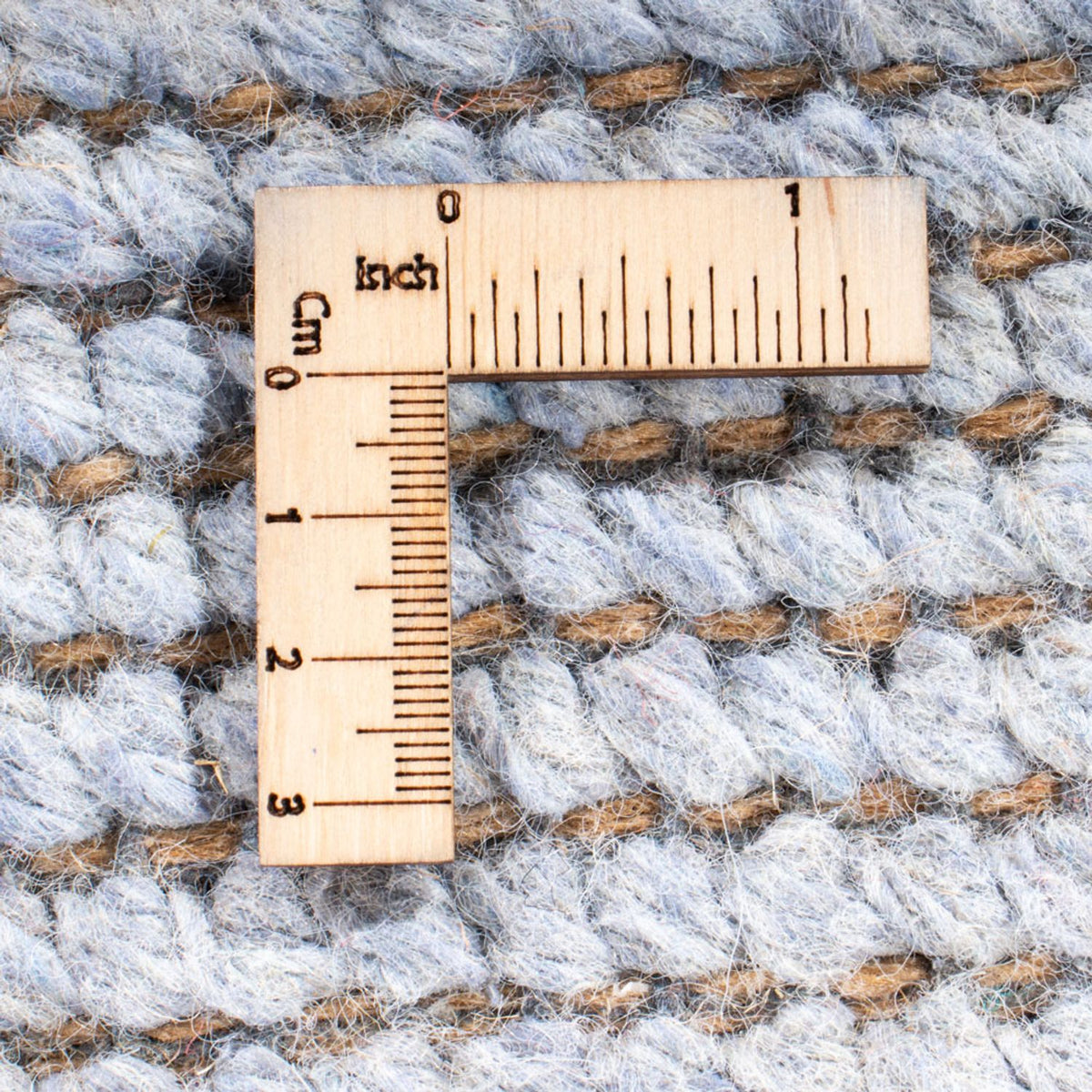 Nepal Teppich - 140 x 70 cm - hellblau