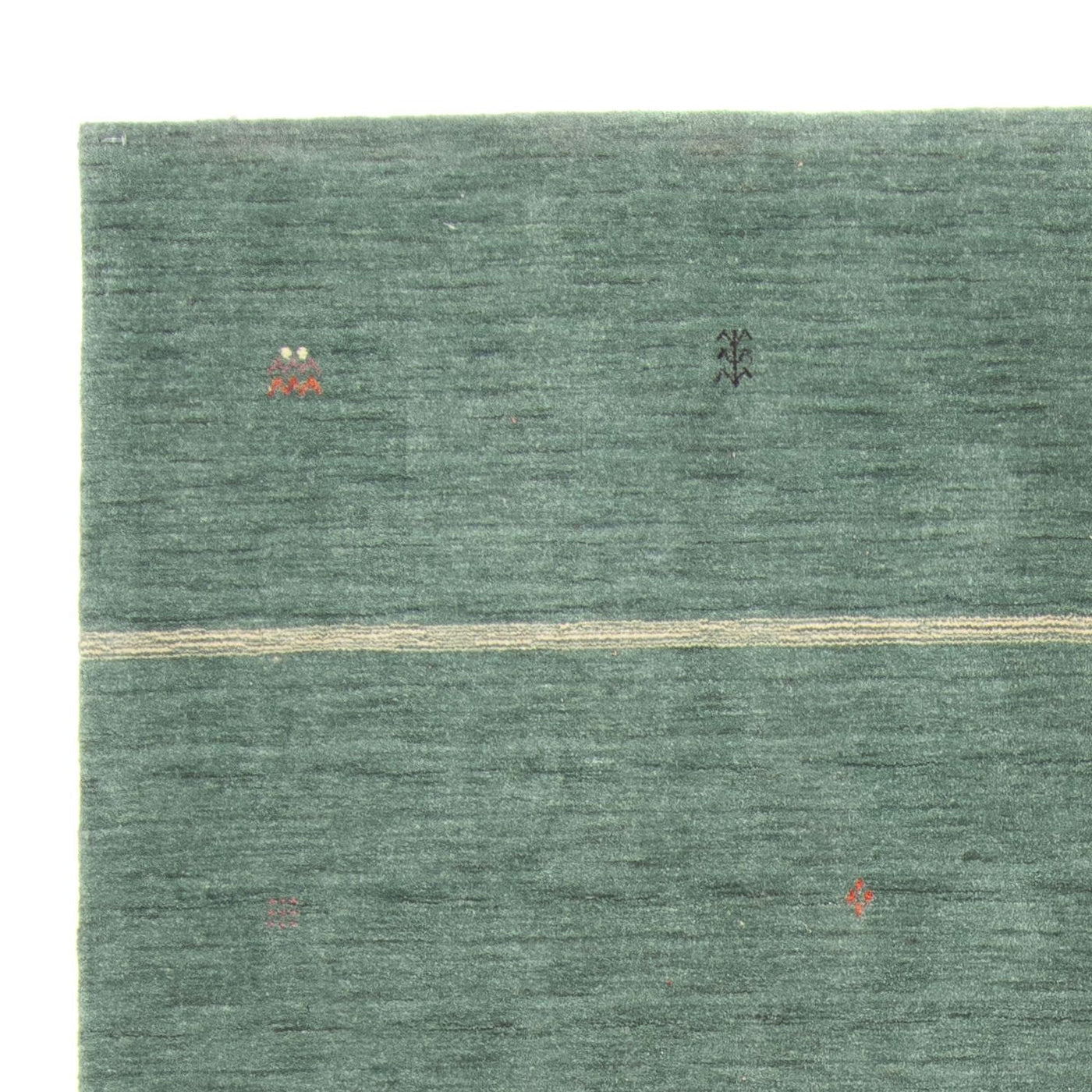 Gabbeh Teppich - Loribaft Softy - 250 x 200 cm - grün
