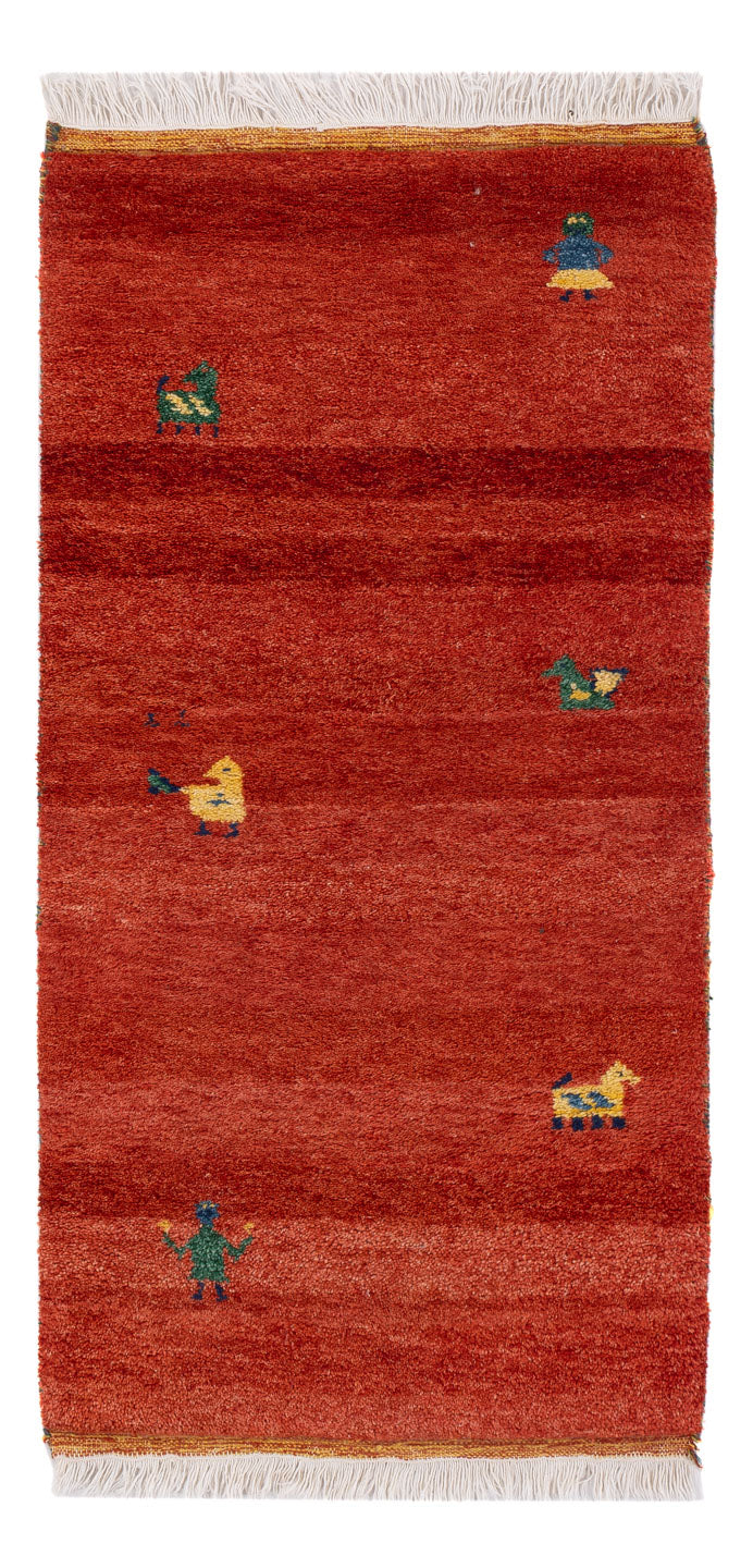 Gabbeh Teppich - Indus - 70 x 140 cm - rost
