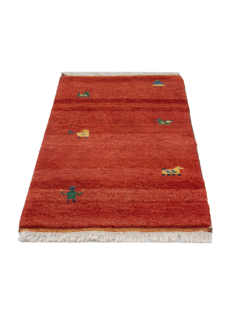 Gabbeh Teppich - Indus - 70 x 140 cm - rost