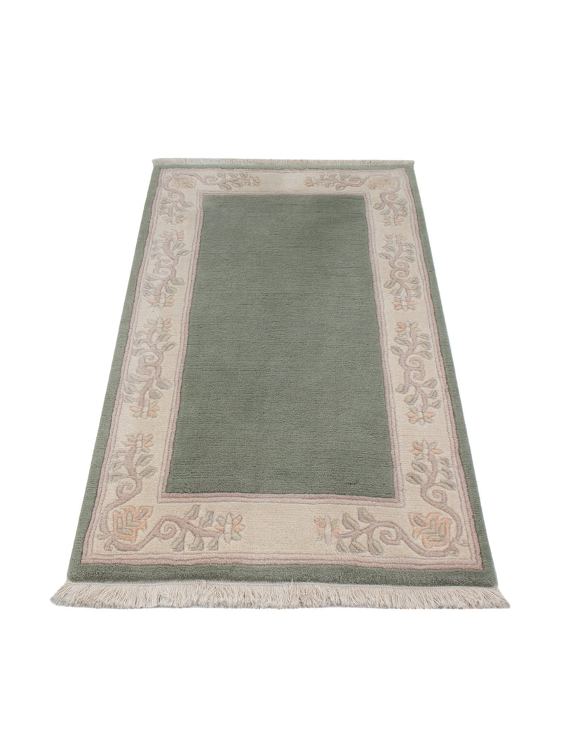 China Teppich - 140 x 70 cm - olivgrün