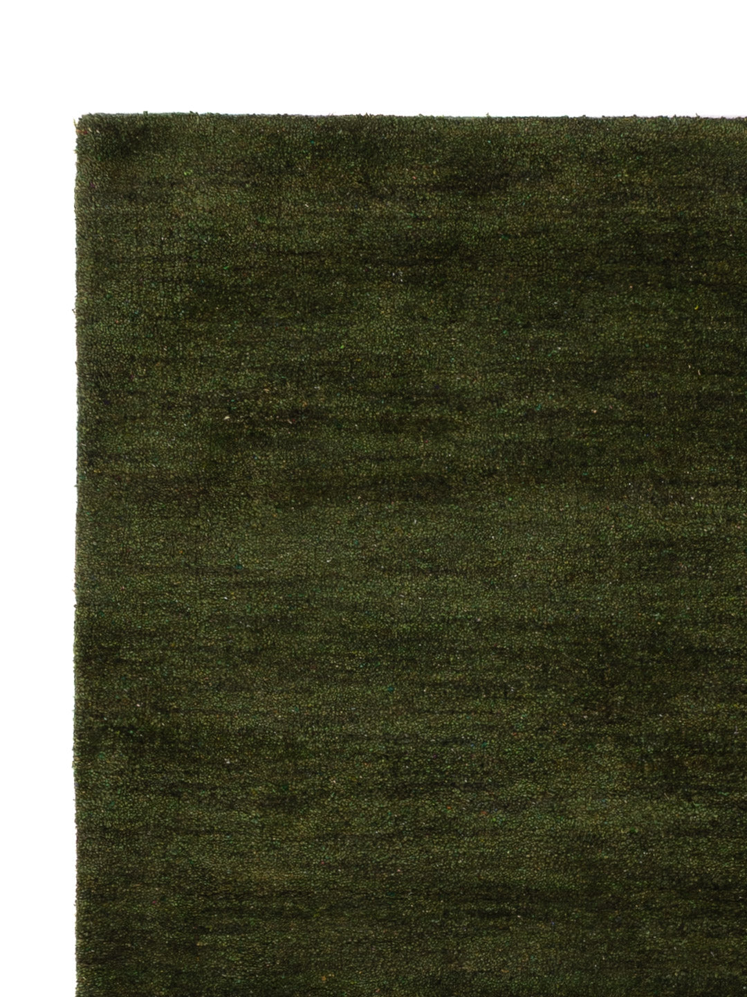 Gabbeh Teppich - Loribaft Softy - 100 x 150 cm - dunkelgrün