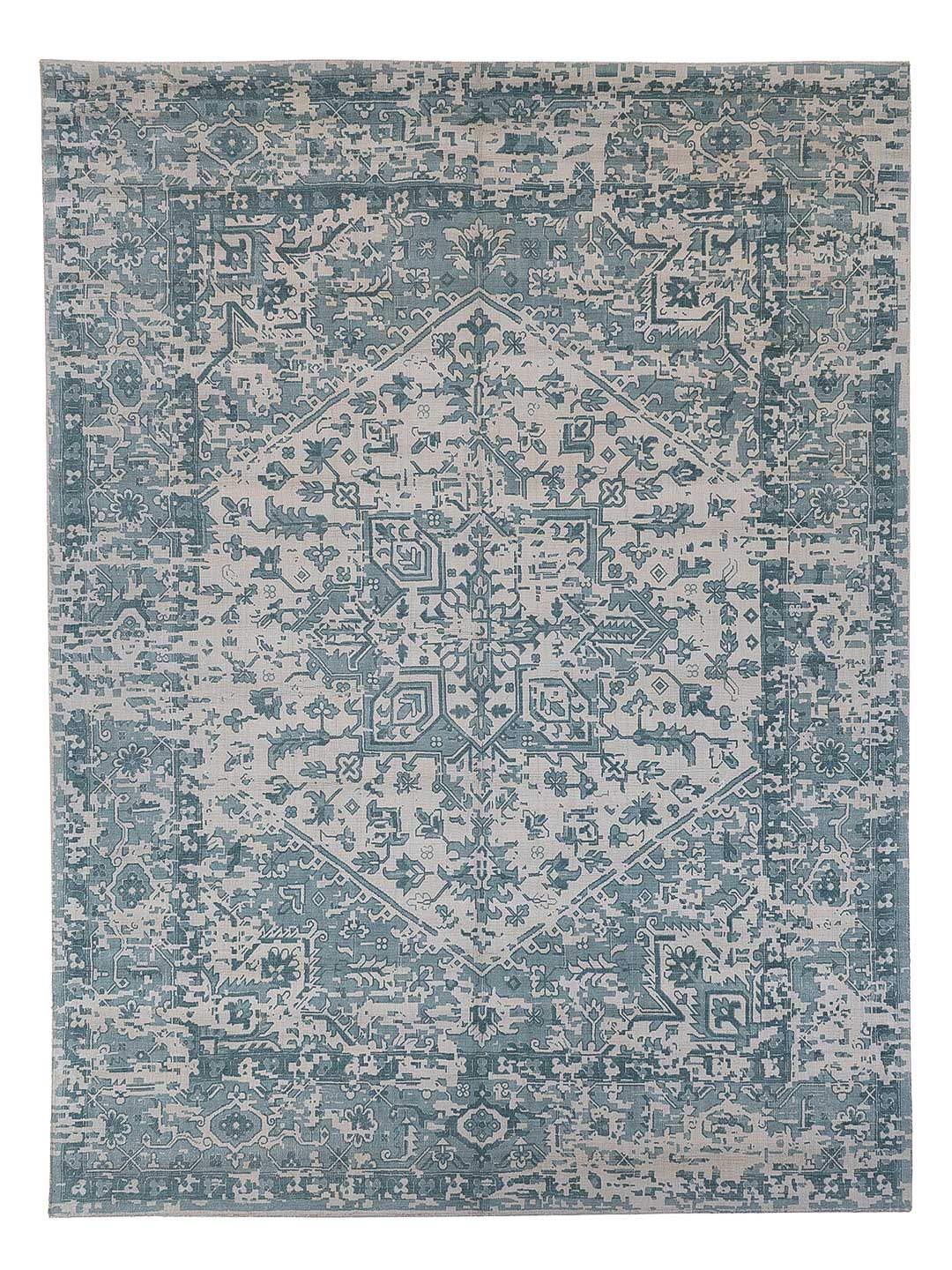 Viskose Teppich - 300 x 230 cm - türkis