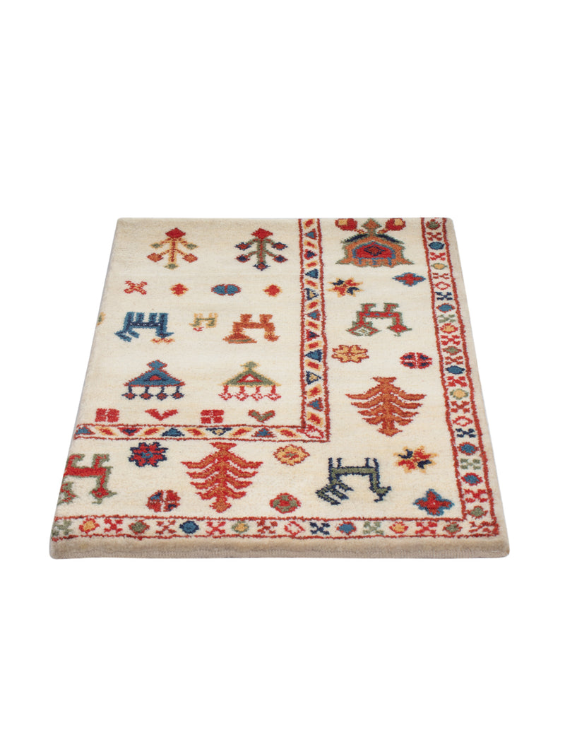 Gabbeh Teppich Indus 60x90cm - Wollteppich