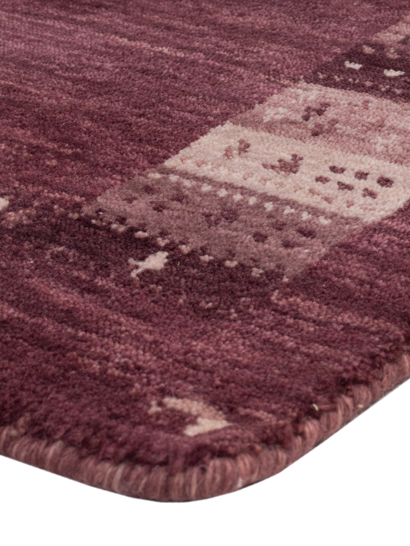 Gabbeh Teppich - Loribaft Softy - 90 x 60 cm - dunkelrot