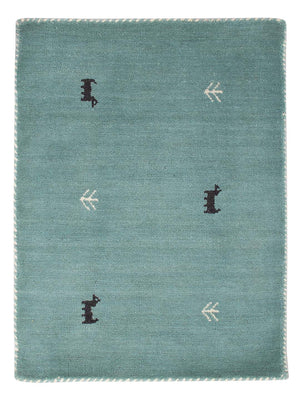 Gabbeh Teppich - Softy - 90 x 60 cm - türkis