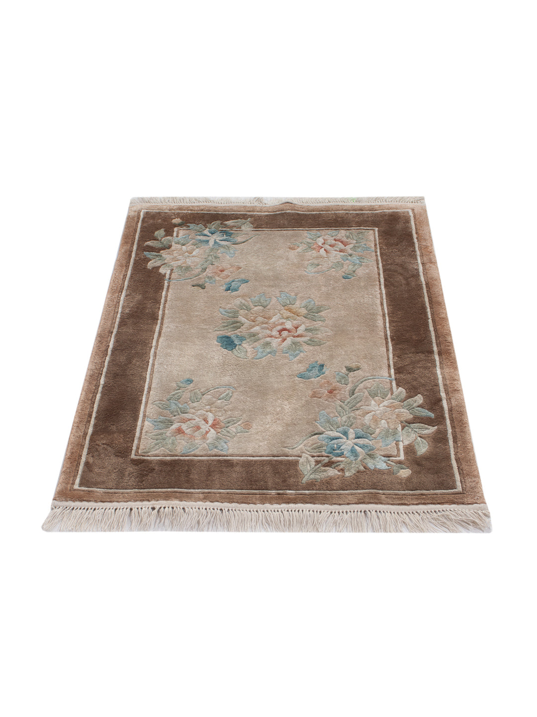 Seidenteppich - China Seide - 90 x 60 cm - beige