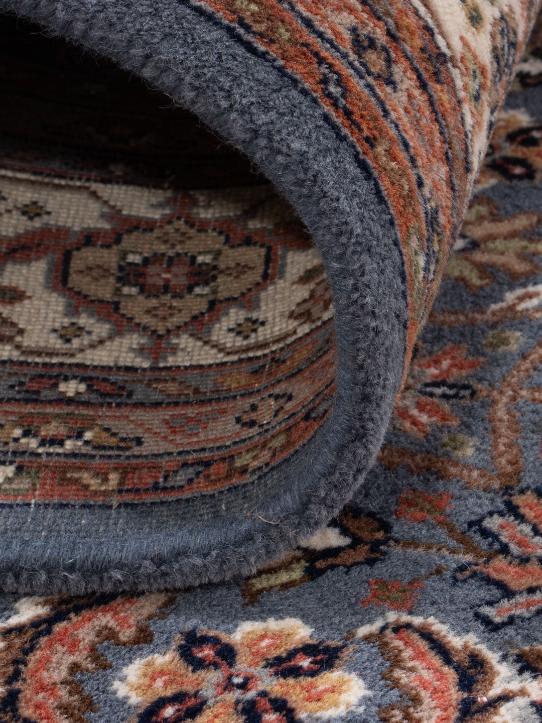 Orientteppich - Keshan - Indus quadratisch  - 200 x 200 cm - dunkelbraun