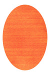 Gabbeh Teppich Uni - Wollteppich - Oval / Orange / 150 x 230 cm Oval