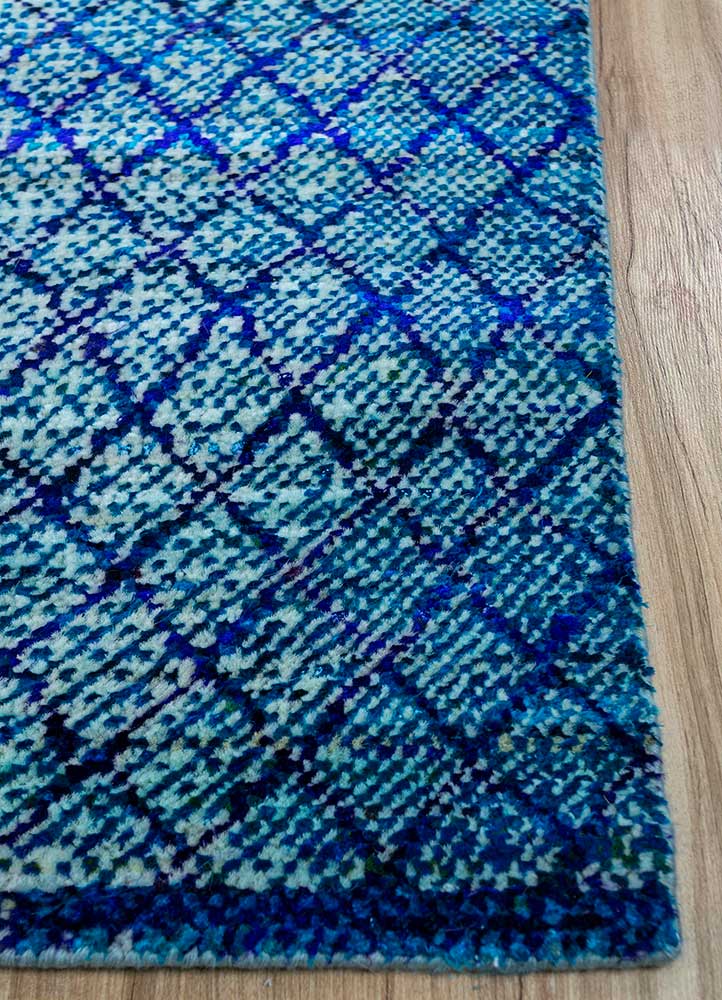 Wollteppich - 300 x 240 cm - hellblau