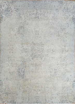Wollteppich - 298 x 235 cm - silber