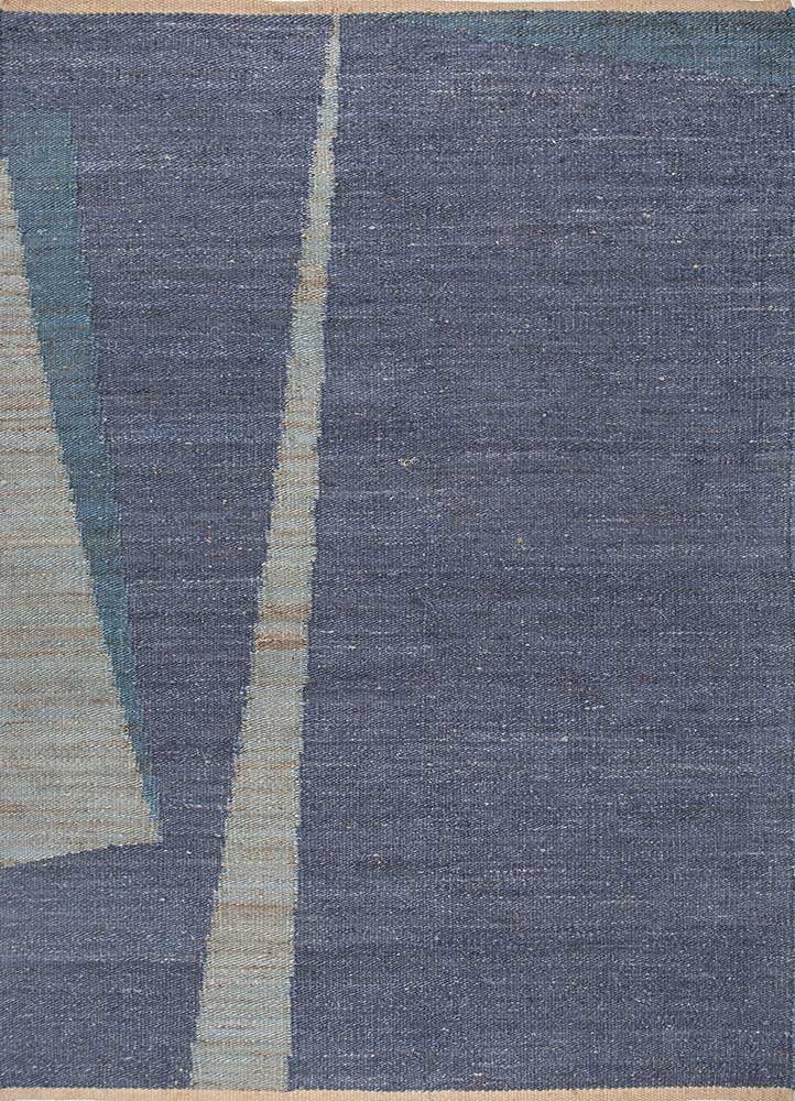 Juteteppich - 270 x 180 cm - seeblau
